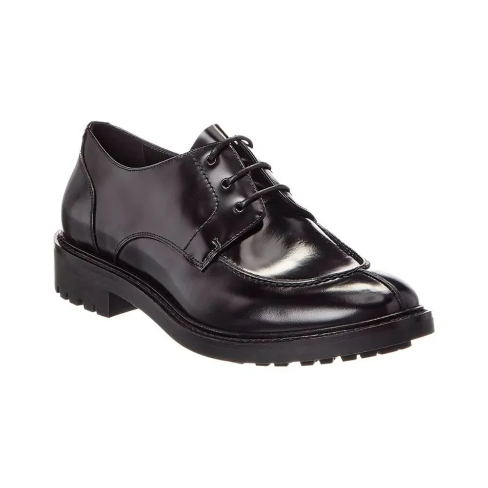 Saint Laurent Lino Leather Derby, Black